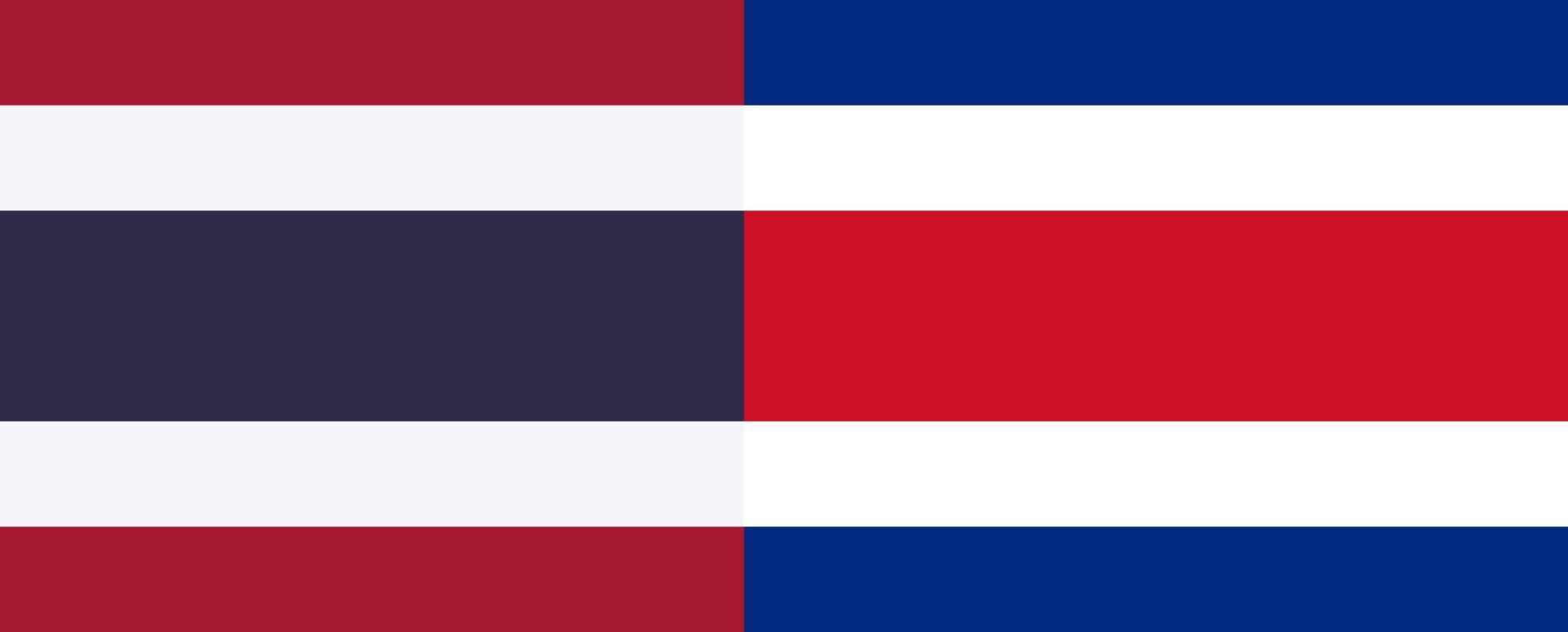 ธงชาติไทยกับธงชาติคอสตาริกา