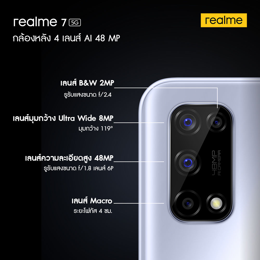 realme 7 5G กล้อง