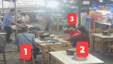 ร้านหมูกะทะ แฉลูกค้า มา 3 จ่าย 2