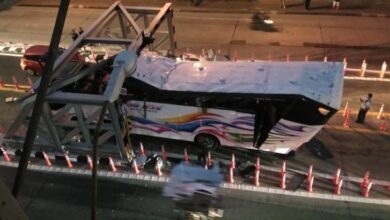 รถบัส สะพานข้าม แยกพัฒนาการ