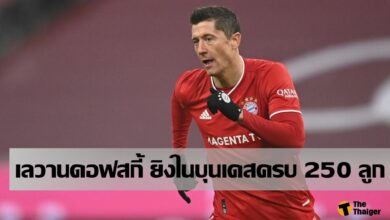 เลวานดอฟสกี้ ยิงครบ 250 ประตู ใน บุนเดสลีกา