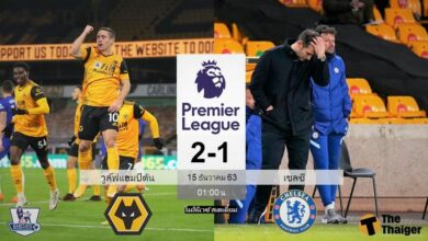 ผลบอลเมื่อคืน วุล์ฟแฮมป์ตัน 2-1 เชลซี (คลิปไฮไลท์บอล)