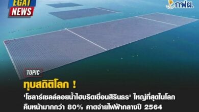 กฟผ. โซลาร์เซลล์ เขื่อนสิรินธร