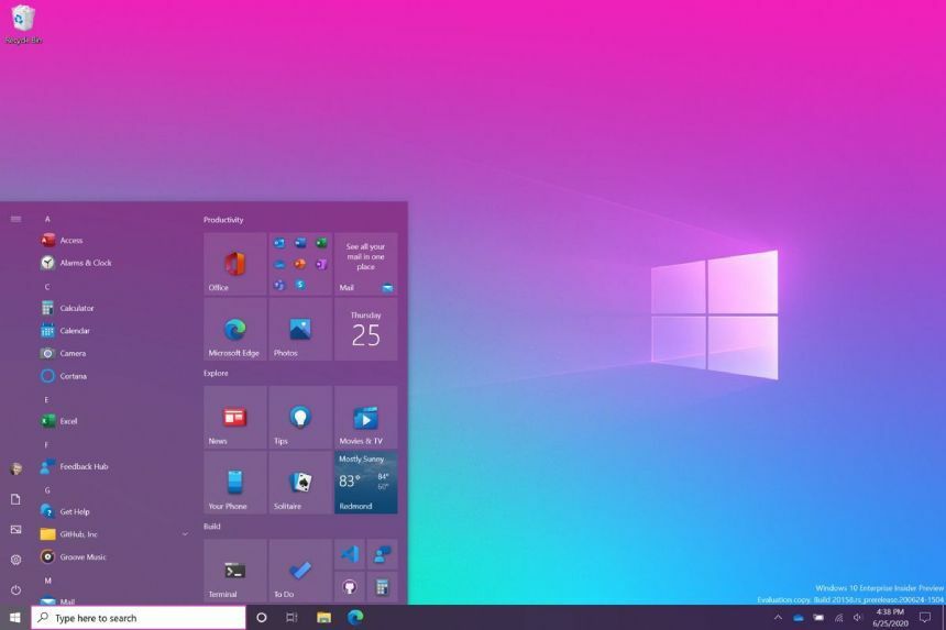 Microsoft Windows 10 UI