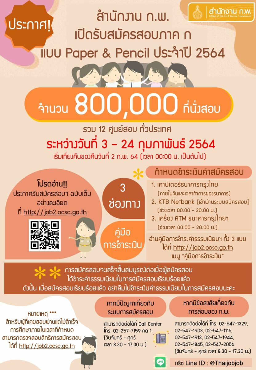 สมัครสอบก.พ.64