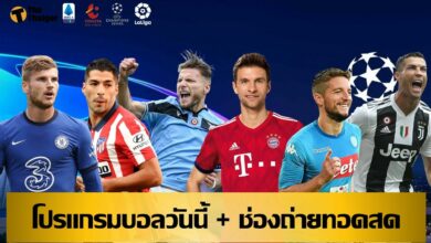 โปรแกรมบอลวันนี้ ช่องทางรับชมสด 17 มีค.64