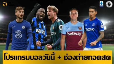 โปรแกรมบอลวันนี้ ช่องทางรับชมสด 8 มีค.64