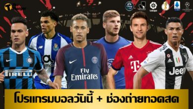 โปรแกรมบอลวันนี้ ช่องทางรับชมสด 7 เมย.64