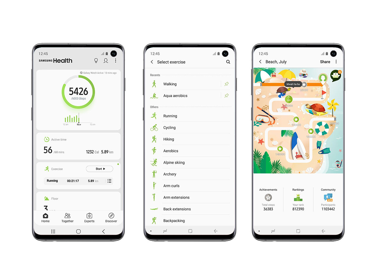 samsung health สุขภาพ