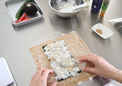 Inside-Out Sushi Rolls Making from Tokyo