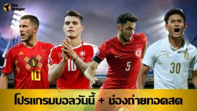 โปรแกรมบอลวันนี้ ช่องทางรับชมสด 3 มิย.64