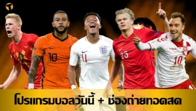 โปรแกรมบอลวันนี้ ช่องทางรับชมสด 6 มิย.64