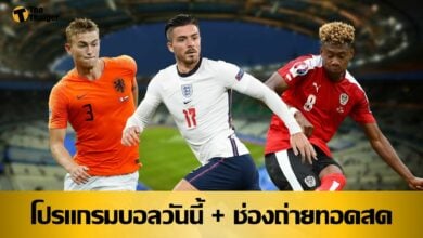 โปรแกรมบอลวันนี้ ช่องทางรับชมสด 13 มิย.64
