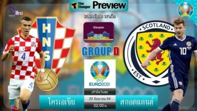 ดูบอลสด ยูโร 2020 โครเอเชีย พบ สกอตแลนด์ สดทาง NBT