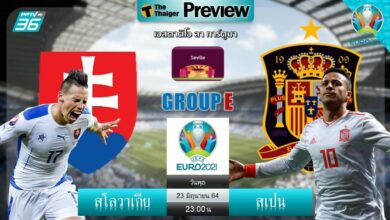 ดูบอลสด ยูโร 2020 สโลวาเกีย พบ สเปน สดทาง PPTV
