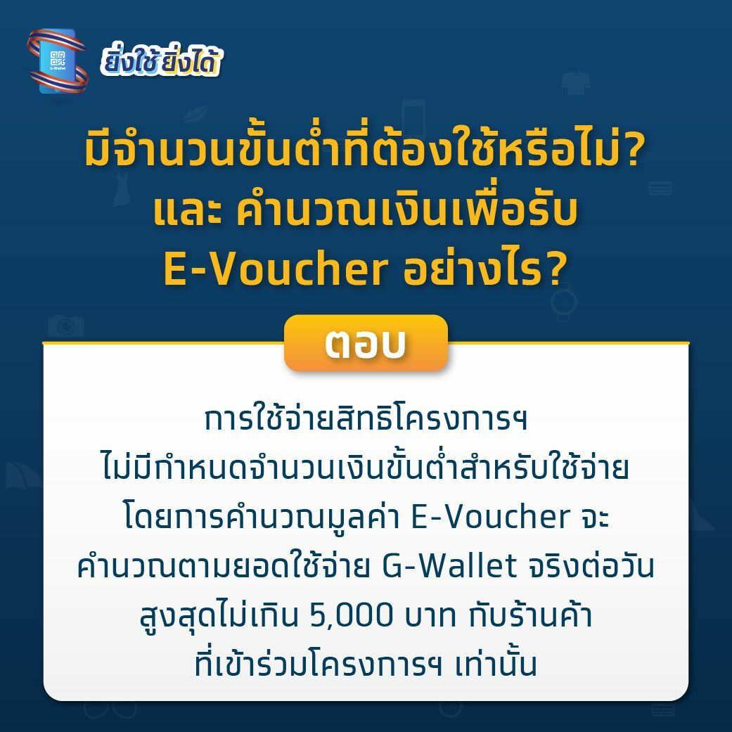 e-voucher คำนวนณขั้นต่ำ