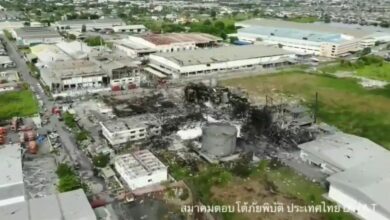 โรงงานกิ่งแก้ว เพลิงสงบ