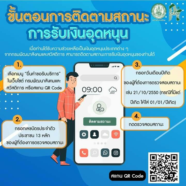 เช็คสิทธิ์รับเงินอุดหนุน