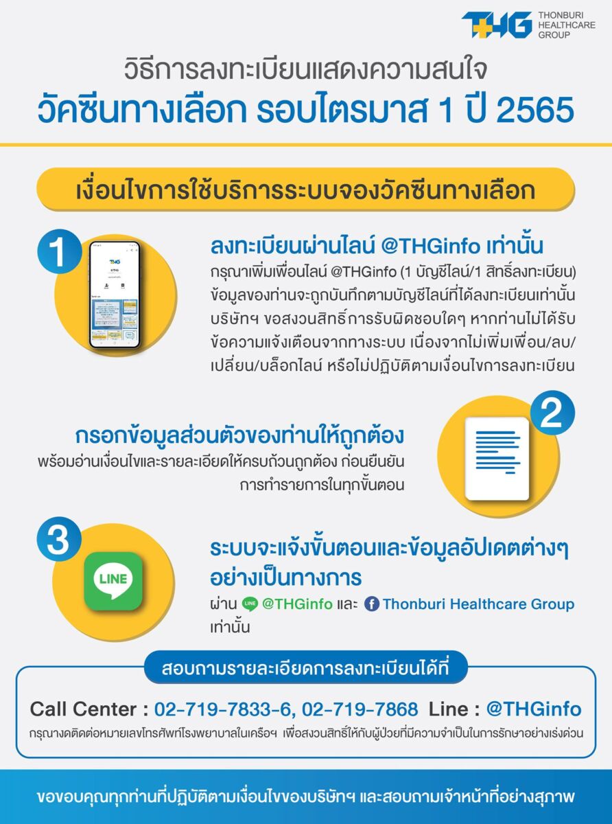 รพ.ธนบุรี จองวัคซีน Moderna