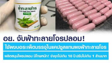 ฟ้าทะลายโจรปลอม