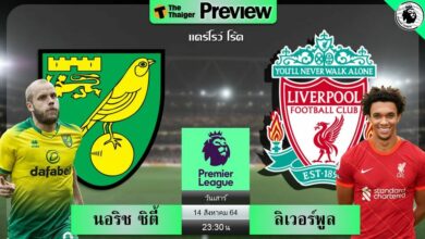 ดูบอลสด นอริช ซิตี้ พบ ลิเวอร์พูล (ลิงก์ดูบอล)