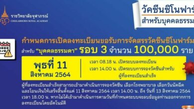 จองวัคซีนโควิด ซิโนฟาร์ม