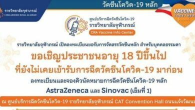 ราชวิทยาลัยจุฬาภรณ์ ลงทะเบียนวัคซีน