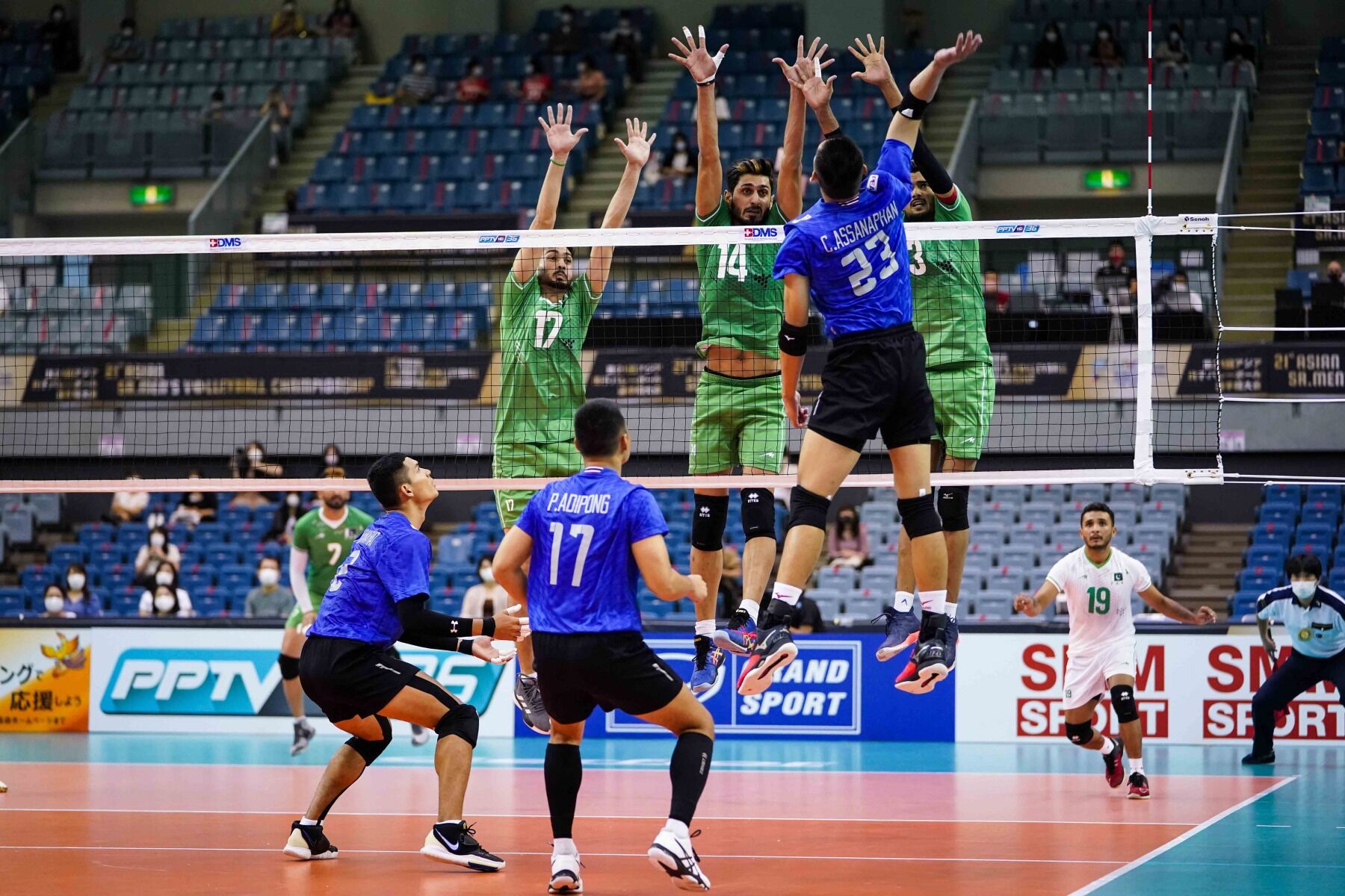 วอลเลย์บอลชายไทย ชิงแชมป์เอเชีย นัดแรก