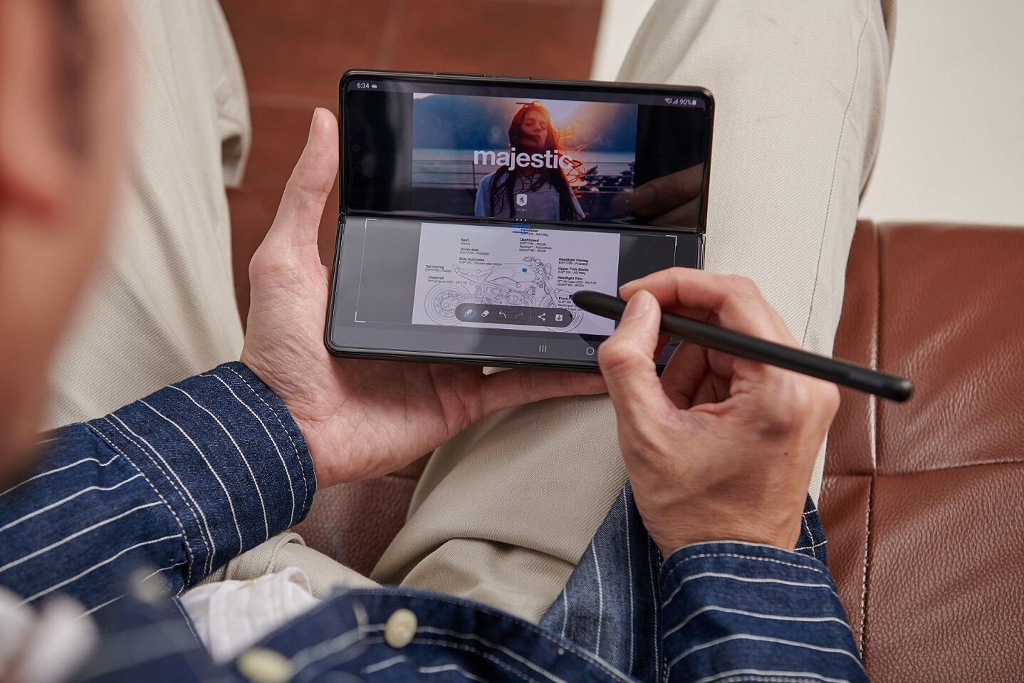 Samsung Galaxy Z Fold3 5G หน้าจอ