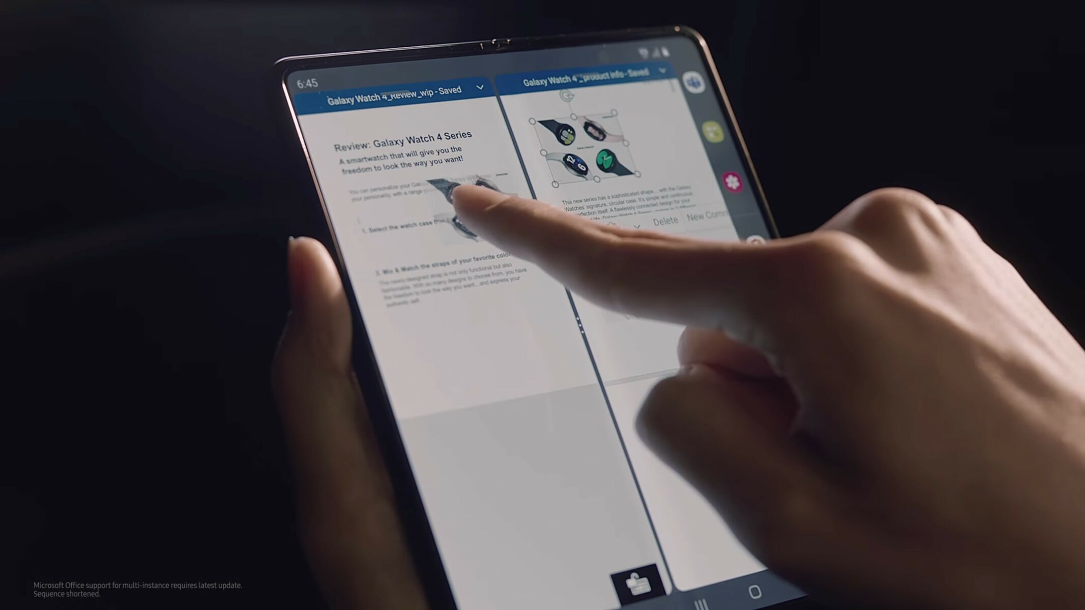 หน้าจอ Galaxy Z Fold3 5G ฟังก์ชัน