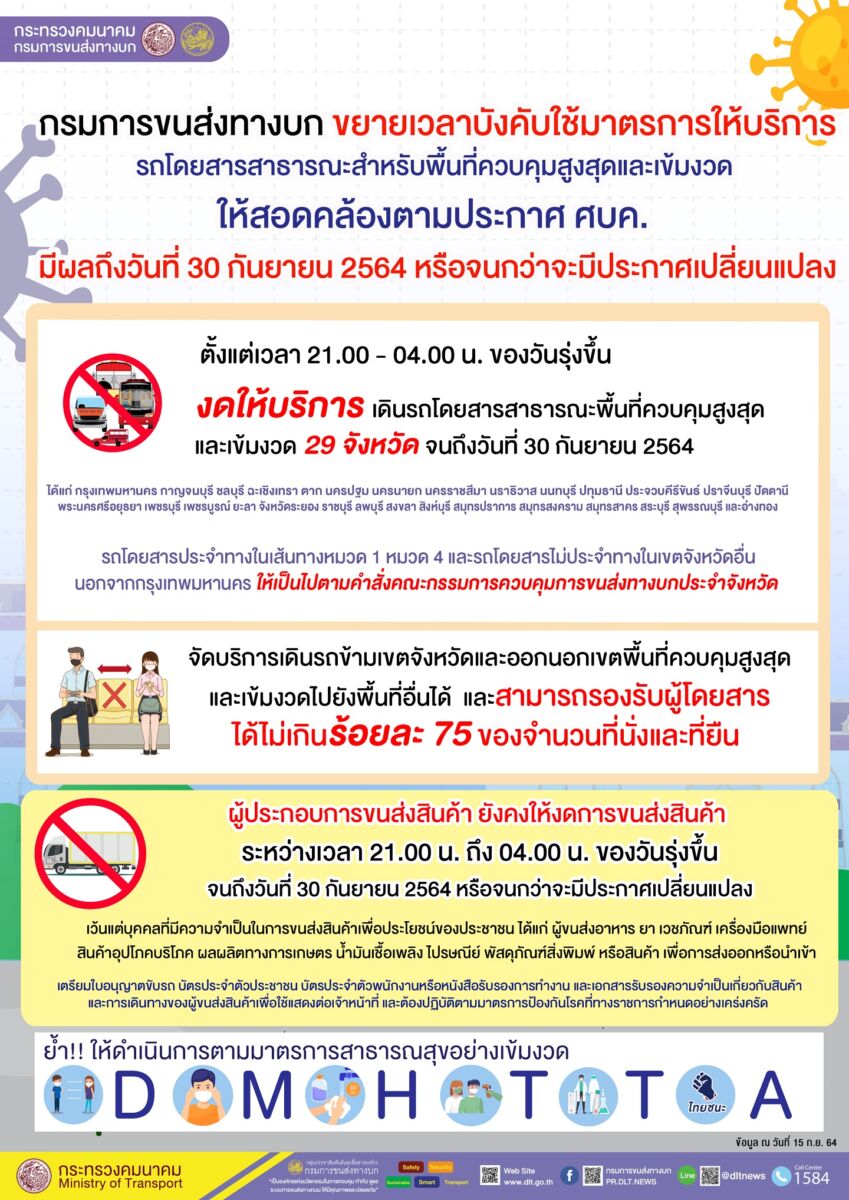 มาตรการควบคุม รถโดยสารสาธารณะ