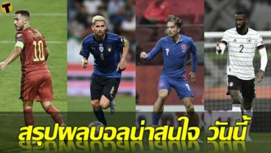 สรุปผลบอล คู่ที่น่าสนใจ ทุกสนาม 9 กย.64