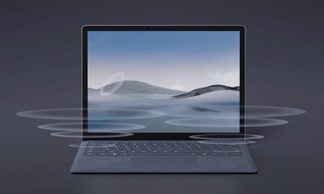 Microsoft Surface Laptop 4 เสียงจากแป้นพิมพ์
