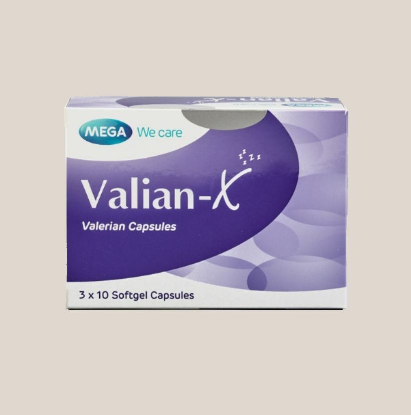 Mega We Care Valian-X 7 อาหารเสริมแก้อาการนอนไม่หลับ