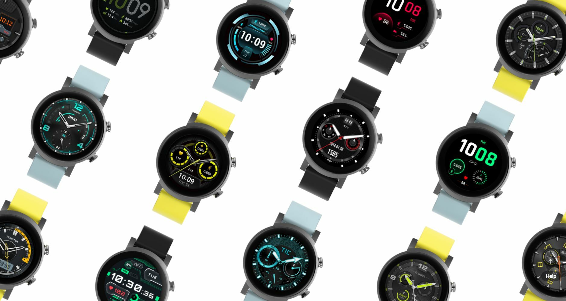 TicWatch E3 เปลี่ยนสายรัดเป็นสีฟ้าและสีเหลืองได้