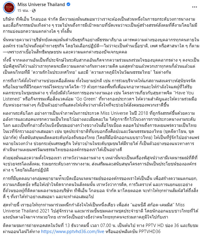 Miss Universe Thailand 2021