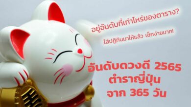อันดับดวงดี 2565 ตำราญี่ปุ่น อยู่ที่เท่าไหร่ดูเลย!