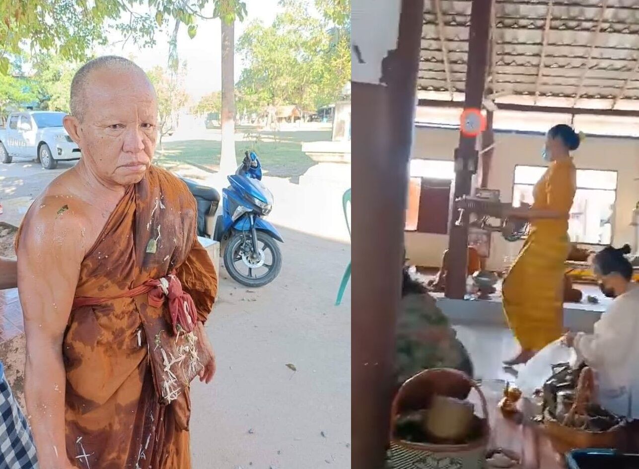 ดราม่าสาดแกงใส่พระ