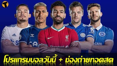 โปรแกรมบอลวันนี้ ช่องทางรับชมสด 28 ธค.64