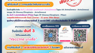 ศูนย์วัคซีนบางซื่อ วัคซีนโควิด เข็ม 3