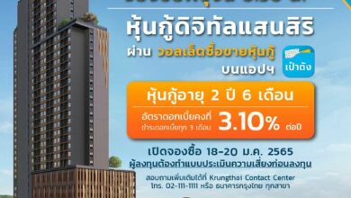 หุ้นกู้ดิจิทัลแสนสิริ เป๋าตัง