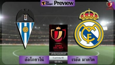 ดูบอล โกปาเดลเรย์ อัลโกยาโน่ พบ เรอัล มาดริด (ลิงก์ดูบอล)