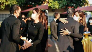 มะนาว ศรศิลป์ กอดให้กำลังใจ กวินทร์