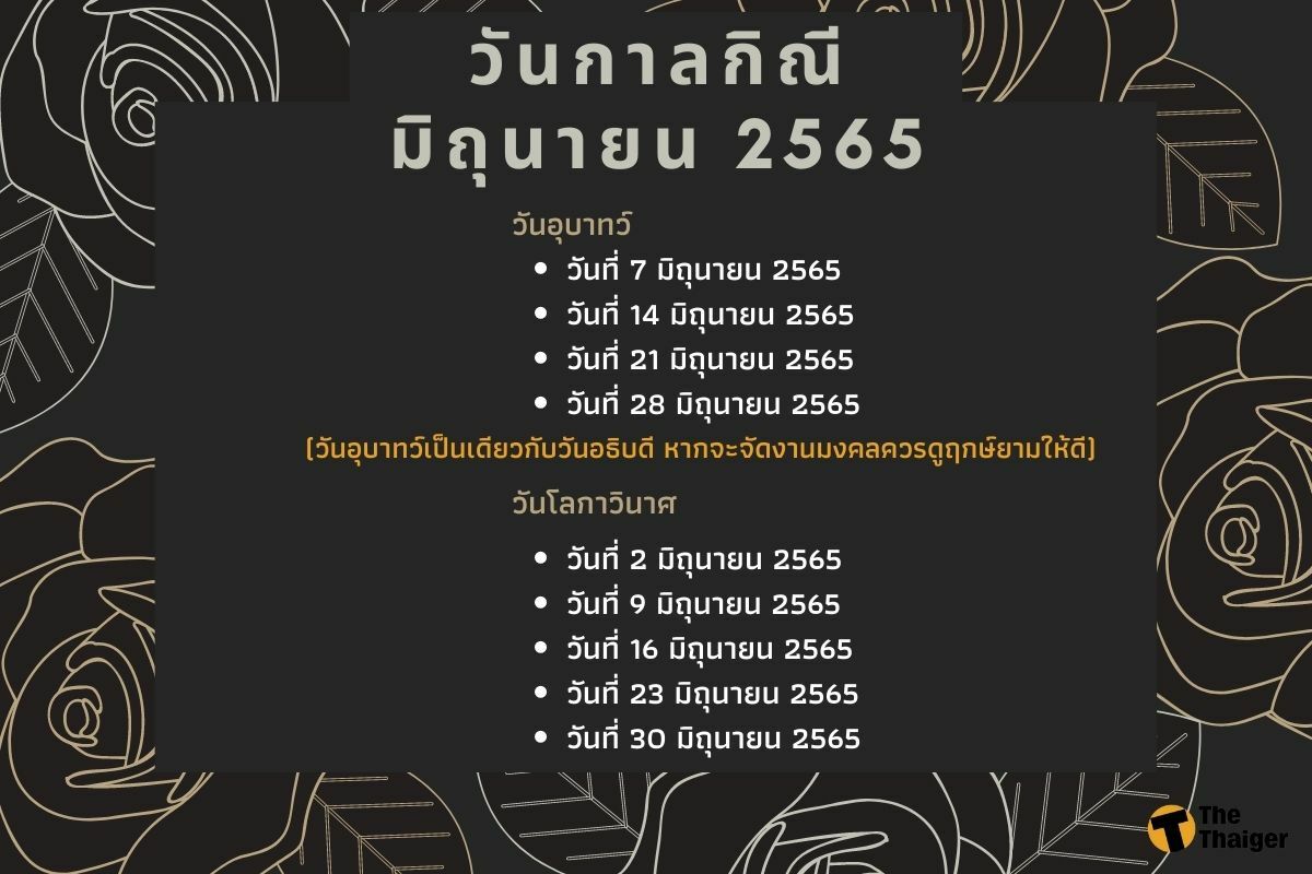 วันกาลกิณี 2565 