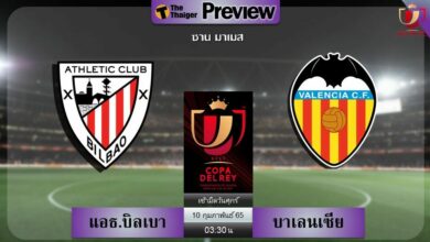 ดูบอลสด โกปาเดลเรย์ แอธ.บิลเบา พบ บาเลนเซีย (ลิงก์ดูบอล)