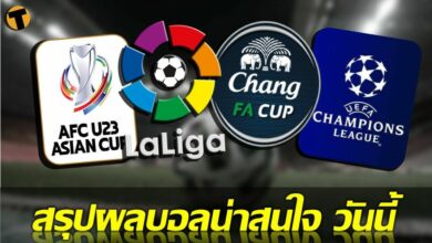 ผลบอลเมื่อคืนนี้ คู่ที่น่าสนใจ ทุกสนาม 17 กพ.65