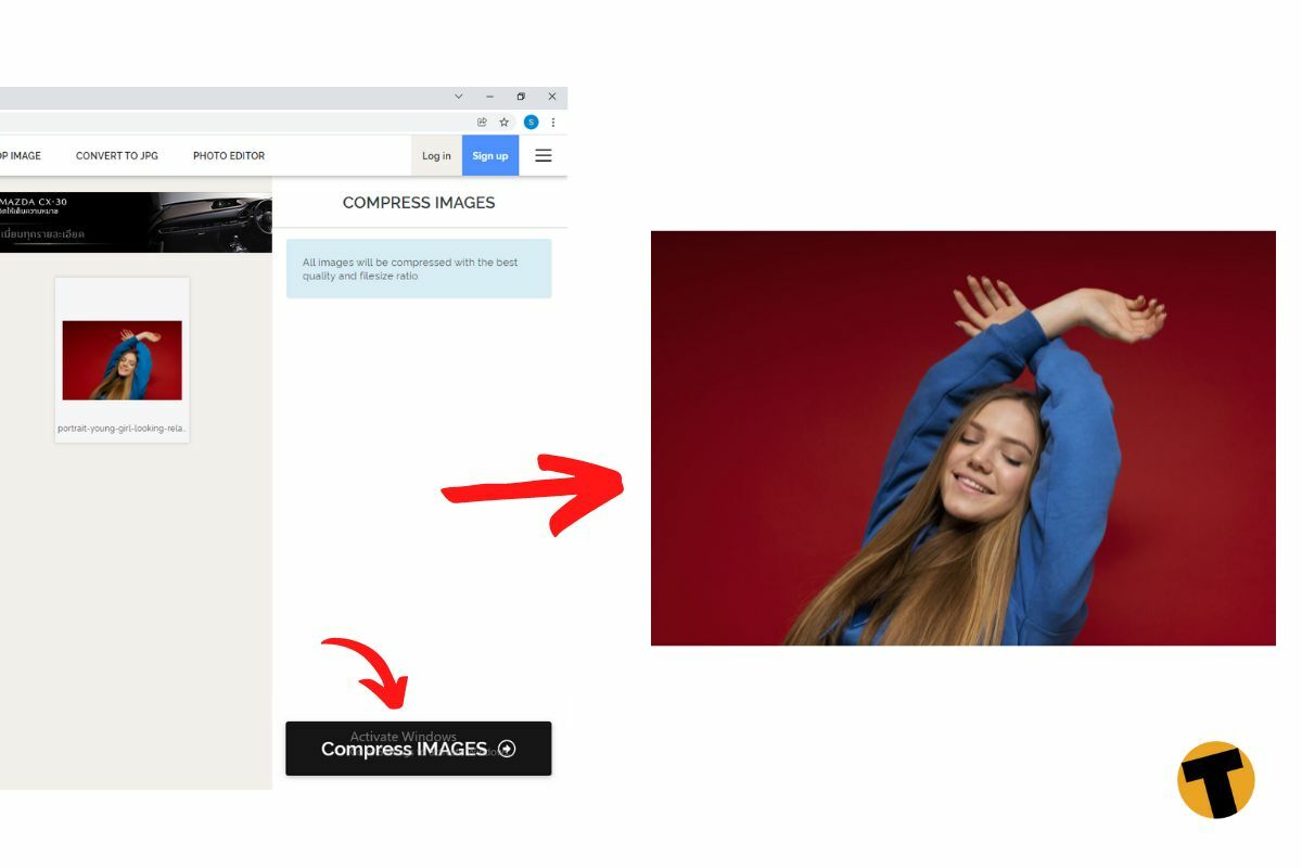 ลดขนาดไฟล์ภาพวิธีการใช้งาน iloveimg