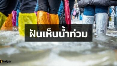 ฝันเห็นน้ำท่วม บ้าน วัด ถนน