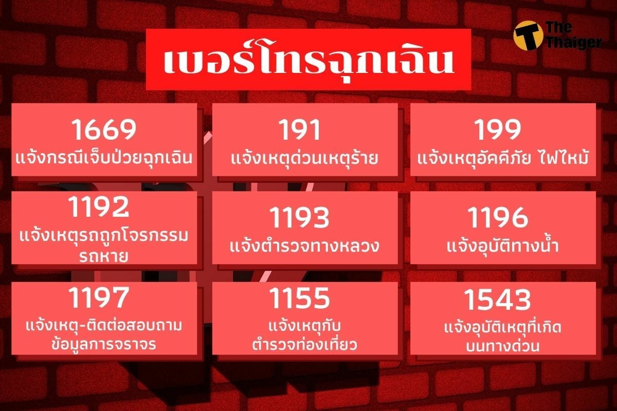 อุทาหรณ์ 'แตงโมตกเรือ' เบอร์ฉุกเฉิน