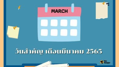 วันสำคัญ เดือนมีนาคม 2565